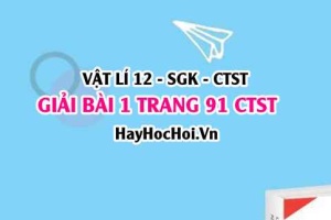 Giải bài 1 trang 91 Vật lí 12 Chân trời sáng tạo SGK